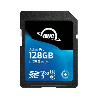 OWC Atlas Pro UHS-II SDXC V60 128GB R 250MB/s W 130MB/s OWC Atlas Pro UHS-II SDXC V60 128GB R 250MB/s W 130MB/s